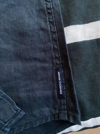 Camicia Armani Exchange Lino Blu