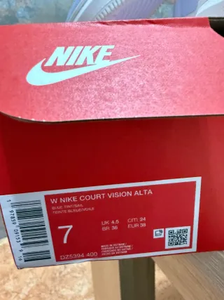 Zapatillas Nike Court Vision Azul Celeste Talla 38