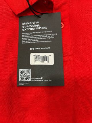 Polo uomo Invicta rossa logo blu