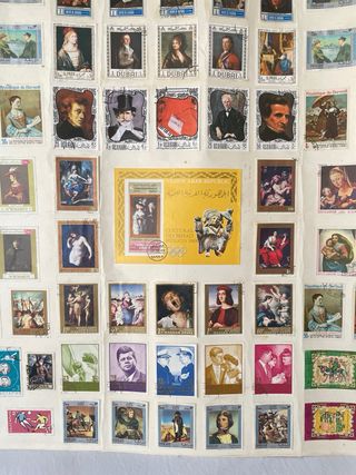 Lámina de sellos antiguos