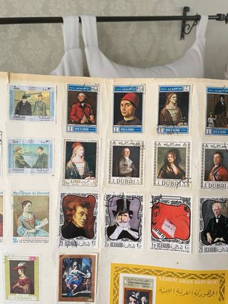 Lámina de sellos antiguos