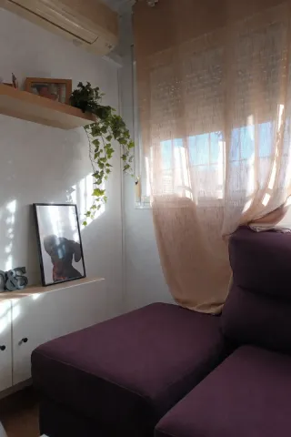 Sofá rinconera marrón tela antimanchas.