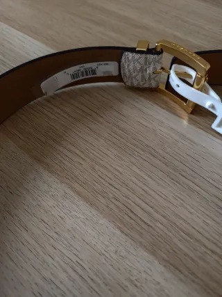 Cinturón Michael Kors Beige y Dorado