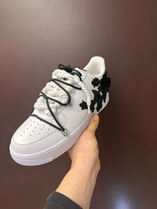 Nike Air Force 1 Custom DJ Nero/Bianco