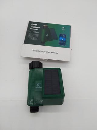 XinFuture Timer solare intelligente WiFi per irrigazione, timer acqua ricaricabile con ritardo pioggia, sistema di irrigazione