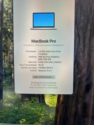 MacBook Pro Plata 512GB i5 8GB RAM