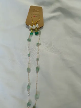 Collar y pendientes piedra natural