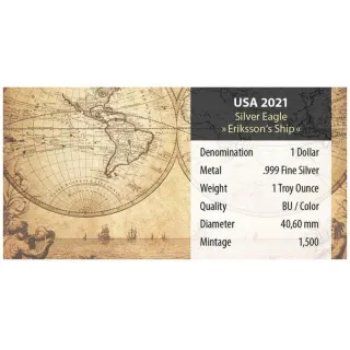 Moneda Plata 2021 Eriksson's Ship
