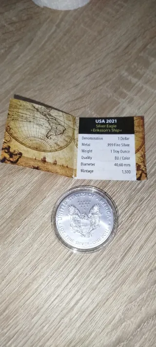 Moneda Plata 2021 Eriksson's Ship