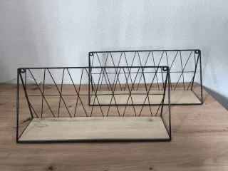 Conjunto 2 Estanterías Metálicas y Madera