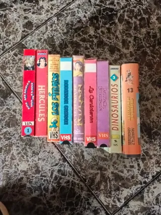 Lote 9 Cintas VHS Infantiles Clásicos Animados