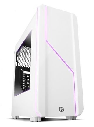 Torre PC Blanca con Luces LED