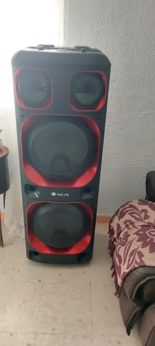 Altavoz Portátil NGS Bluetooth Negro/Rojo