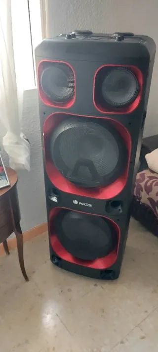 Altavoz Portátil NGS Bluetooth Negro/Rojo