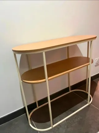 Aparador consola mueble de entrada madera y metal