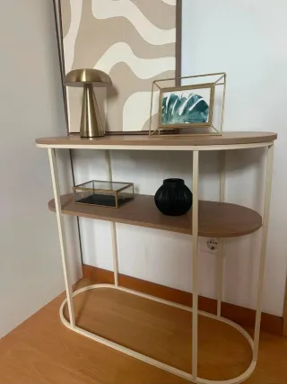 Aparador consola mueble de entrada madera y metal