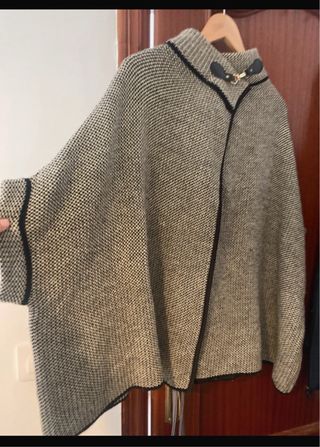 Pocho elegante negro y gris