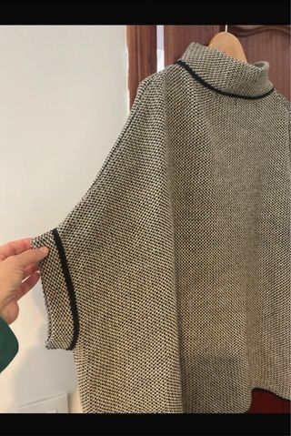 Pocho elegante negro y gris