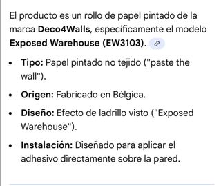 Papel pintado efecto ladrillo