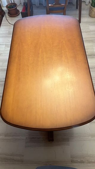 Mesa de salón extensible madera maciza