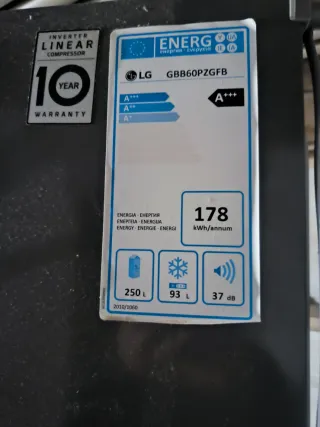 Nevera Combi LG Acero Inoxidable