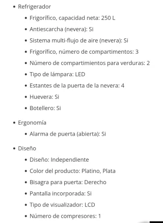 Nevera Combi LG Acero Inoxidable