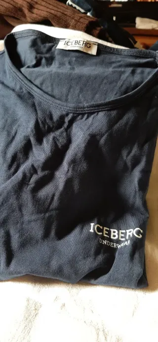 T-shirt Iceberg Underwear Uomo Blu Taglia L