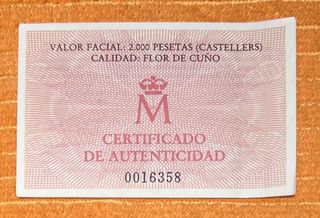 Moneda 2.000 Ptas Barcelona '92 España 1990