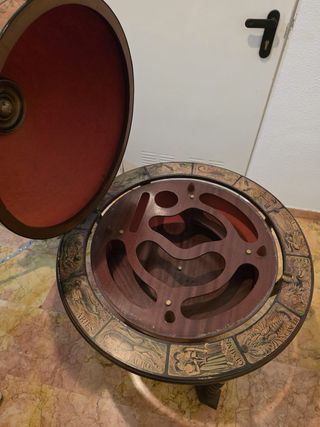 Globo terráqueo antiguo con zodiaco