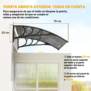 Marquesina 100x75x23cm - Protección solar