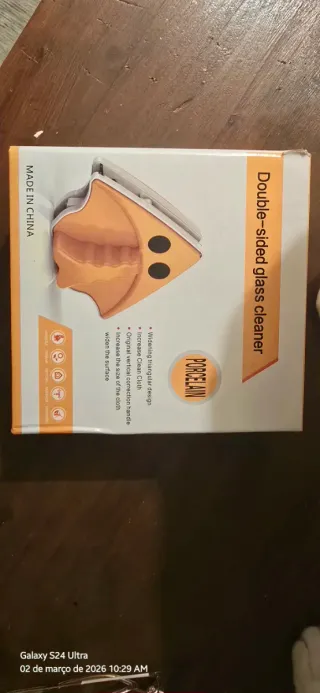 Limpador de vidros magnético duplo