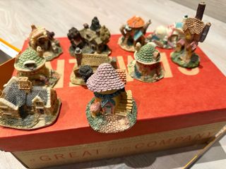 Set 10 casas porcelana decorativas