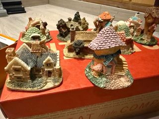 Set 10 casas porcelana decorativas