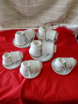 Set 6 Tazzine da caffè/thè con piattini