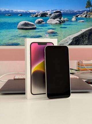 iPhone 14 128GB Blanco Impecable + Caja + Cargador