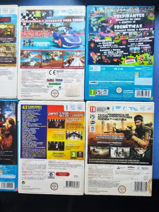 Lote 8 giochi Wii/WiiU: Minecraft, Splatoon, Sonic