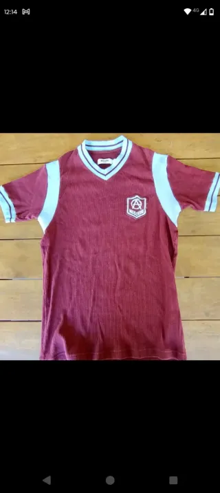 Camiseta Moschino granate y azul cyan