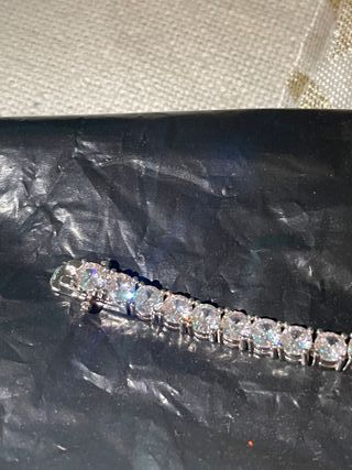 Pulsera Tenis Moissanita Diamantes Plata