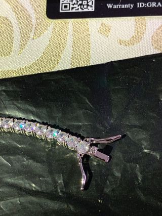 Pulsera Tenis Moissanita Diamantes Plata