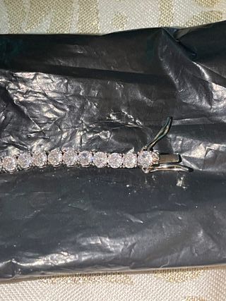 Pulsera Tenis Moissanita Diamantes Plata