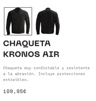 Chaqueta Moto Hebo Kronos Air Negra XL