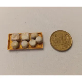 Polvorones miniatura in vassoio dorato