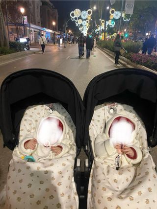 Bugaboo Donkey 3 Gemelar negro y gris