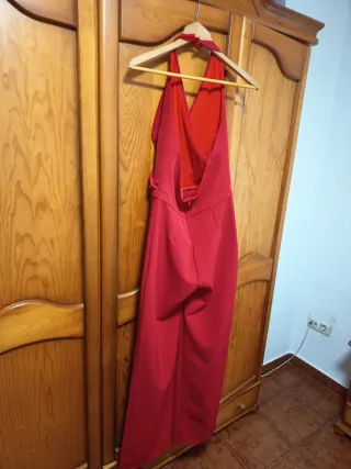 Mono largo mujer rojo