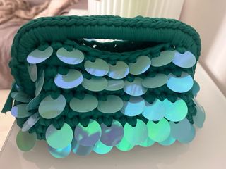 Borsa uncinetto con paillettes