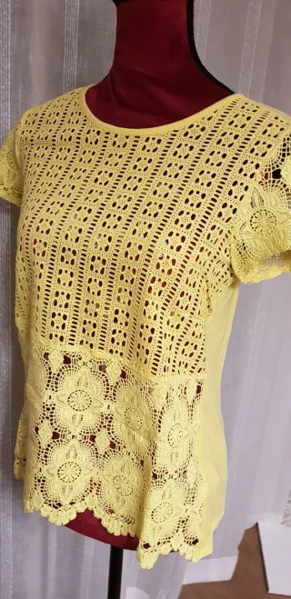 Pack 2 Camisetas Cortefiel Blancas y Amarillas T38