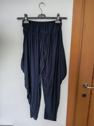 Pantaloni alla turca viscosa blu taglia S
