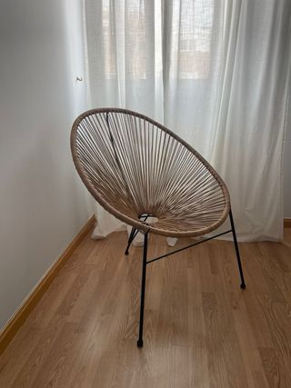 Silla Acapulco Beige y Negra