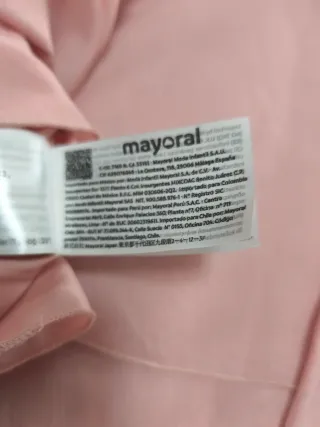 Vestido ceremonia rosa Mayoral Talla 8