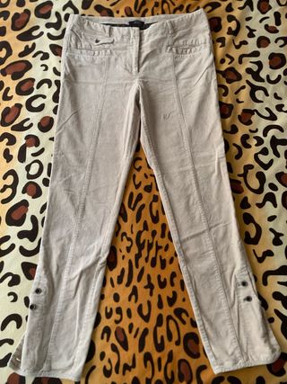 Pantalón micropana elástico beige